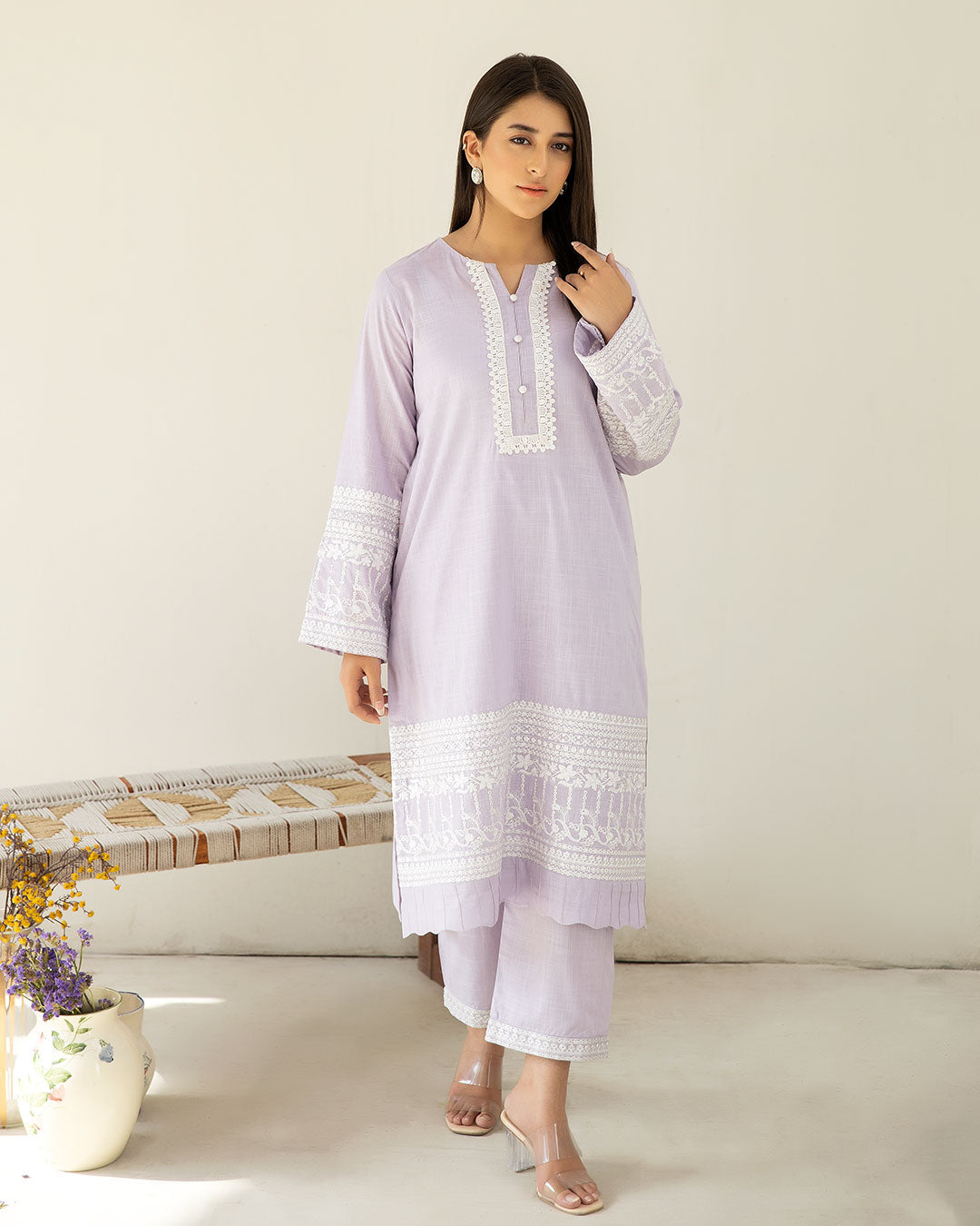 Embroidered Lawn suit - 2 piece -002